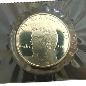 3/$15 NWT Marshall Island $5 Legal Tender Elvis Coin